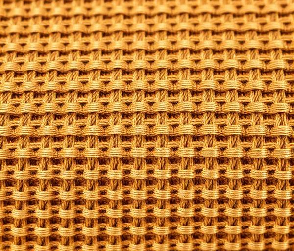 Close up of heavyweight wide canvas webbing weave